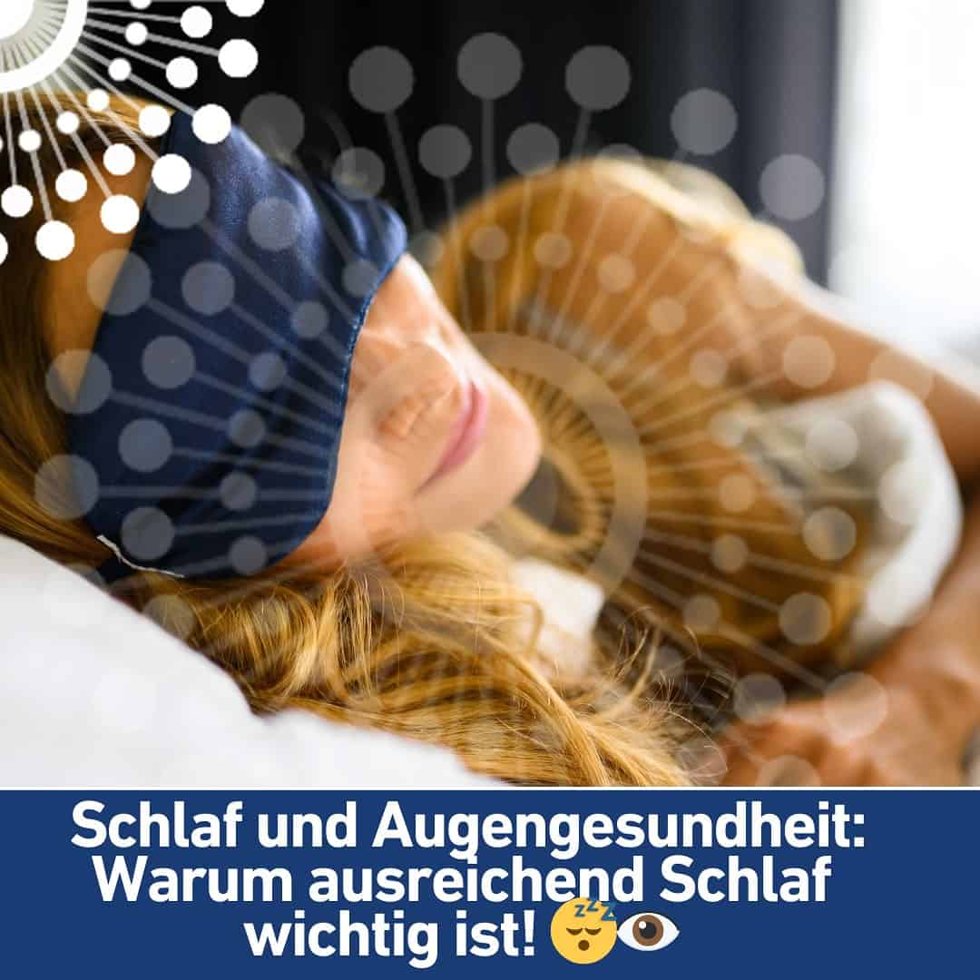 Frau schläft mit Augenmaske für Augengesundheit und Schlafqualität.