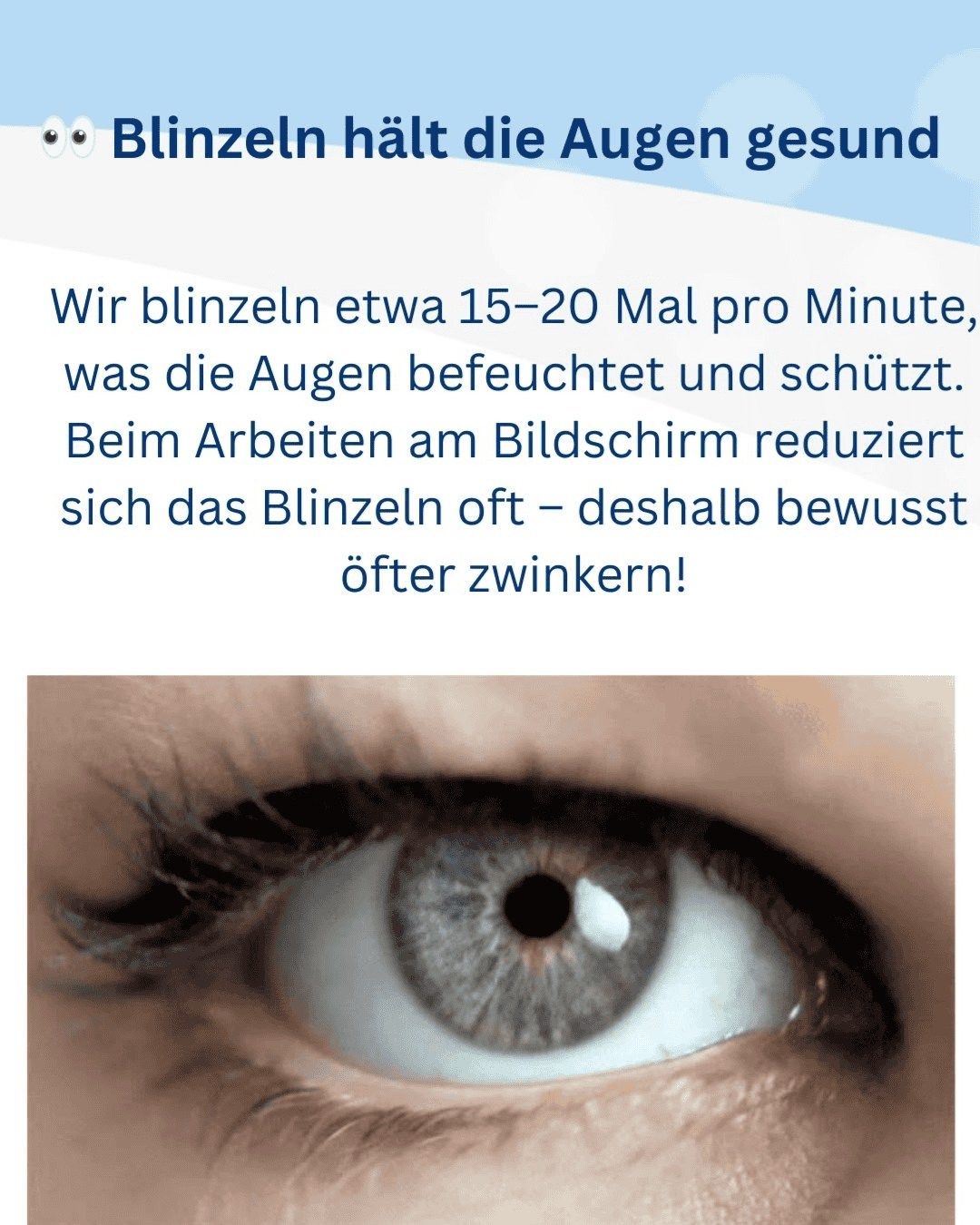 Nahaufnahme eines Auges mit Fokus auf die Iris und Pupille.